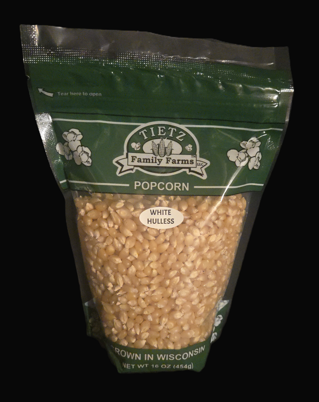 WHITE HULLESS POPCORN