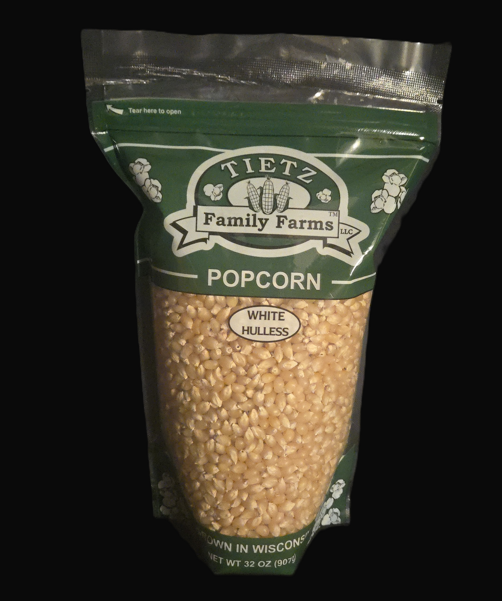 WHITE HULLESS POPCORN